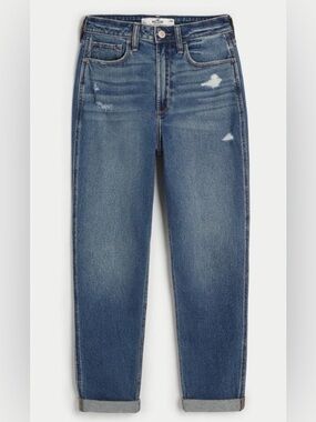 NWT Hollister Curvy Ultra High-Rise Dark Wash Mom Jeans Size 2 / 26 Short